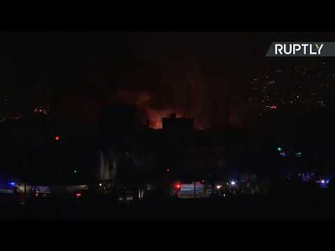 شاهد بث مباشر من مكان الانفجار الكبير في العاصمة اللبنانية بيروت