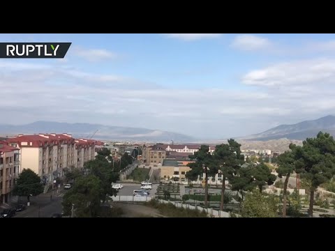 آثار قصف القوات الأذربيجانية على عاصمة قره باغ