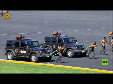 الشرطة المصرية تستعرض مهارتها القتالية أمام الرئيس